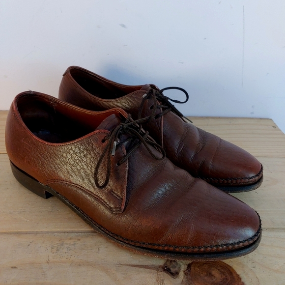 Vintage Dack's brown oxhide leather derby shoes women's size 8.5 (men's size 7) - Picture 2 of 15